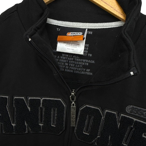 And1 And One Full Zip Jacket Mens‎ Large Black Spellout NWT - Picture 3 of 10